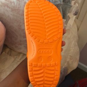 Orange crocs